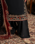 CHAAND RAAT- 3 piece Embroidered Raw Silk Suit