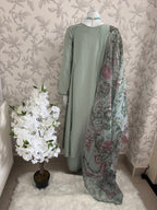 M Prints inspired Embroidered 3-Piece Suit | Pakistani Designer Dress