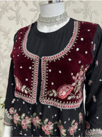 HUSN-E-EID  3 pieces Embroidered viscose Maxi dress