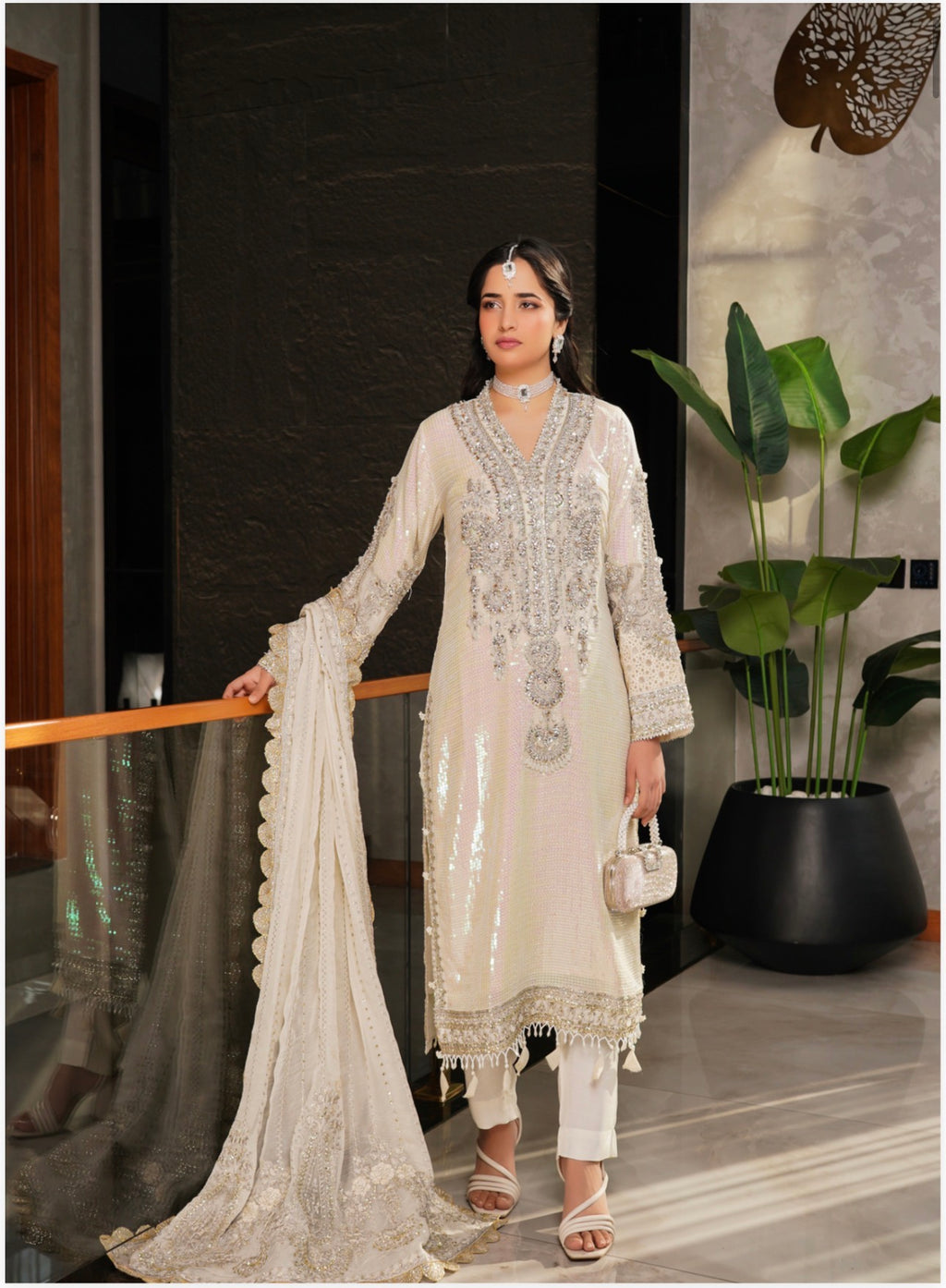 SITARA- 3 piece Embroidered Chiffon Suit