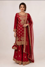 RANGOLI - 4 piece Embroidered Silk Suit