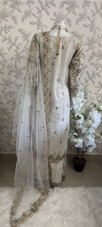 PEARLS -Pearl Champagne Hand-Embellished Luxury 3 pcs Suit