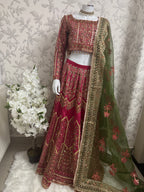 GUL BADAN-3 piece Embroidered Pakistani bridal Lehenga choli