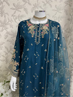 ETHNIC LUX- 3 Piece  embroidered viscose Suit