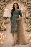 FLOSSIE 1-Luxury Embroidered Chiffon Suit | Pakistani Formal Wear