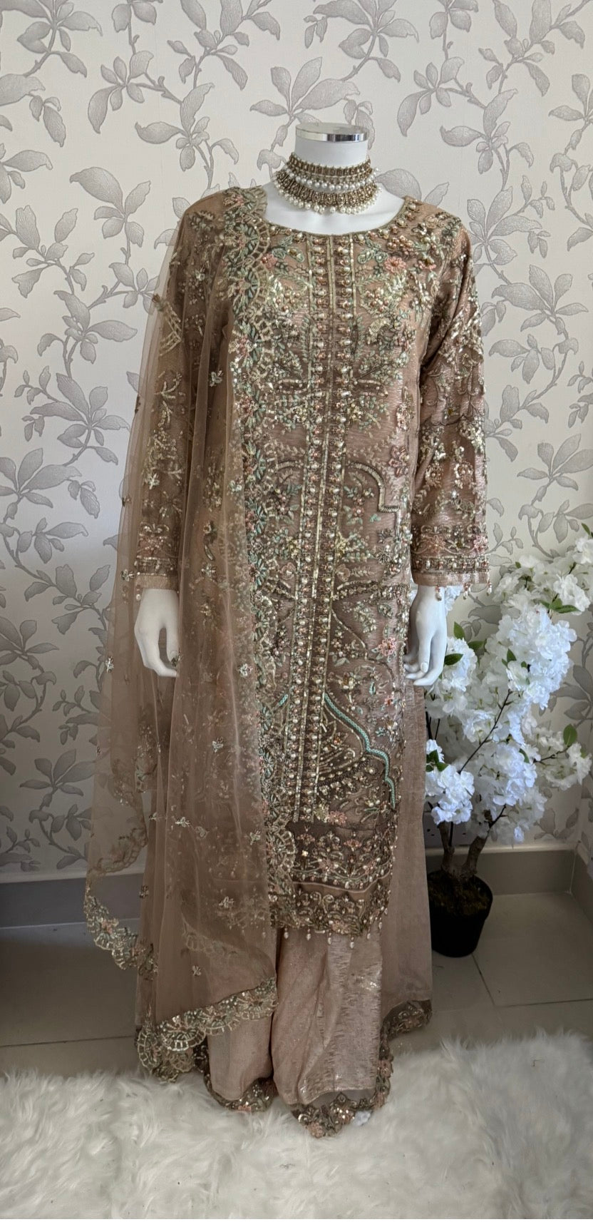 PEARLS     Luxury Hand-Embellished Pakistani 3 piece Suit