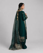 CHAAND RAAT- 3 piece Embroidered Raw Silk suit