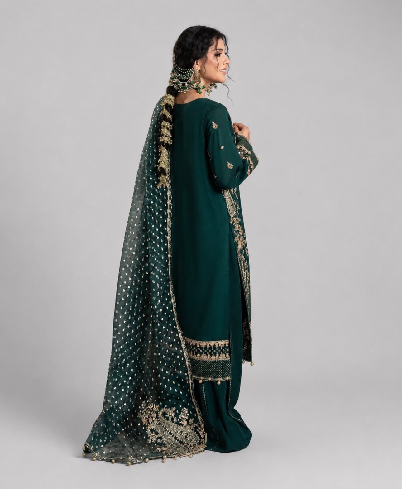 CHAAND RAAT- 3 piece Embroidered Raw Silk suit