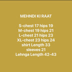 MEHNDI KI RAAT- 3 piece Embroidered Bridal Mayon/Mehndi Lehenga Dress