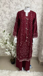 HUSN-E-EID  3 pieces Embroidered viscose suit