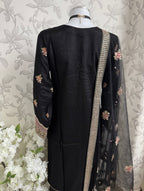 ETHNIC LUX- 3 piece Embroidered viscose Suit