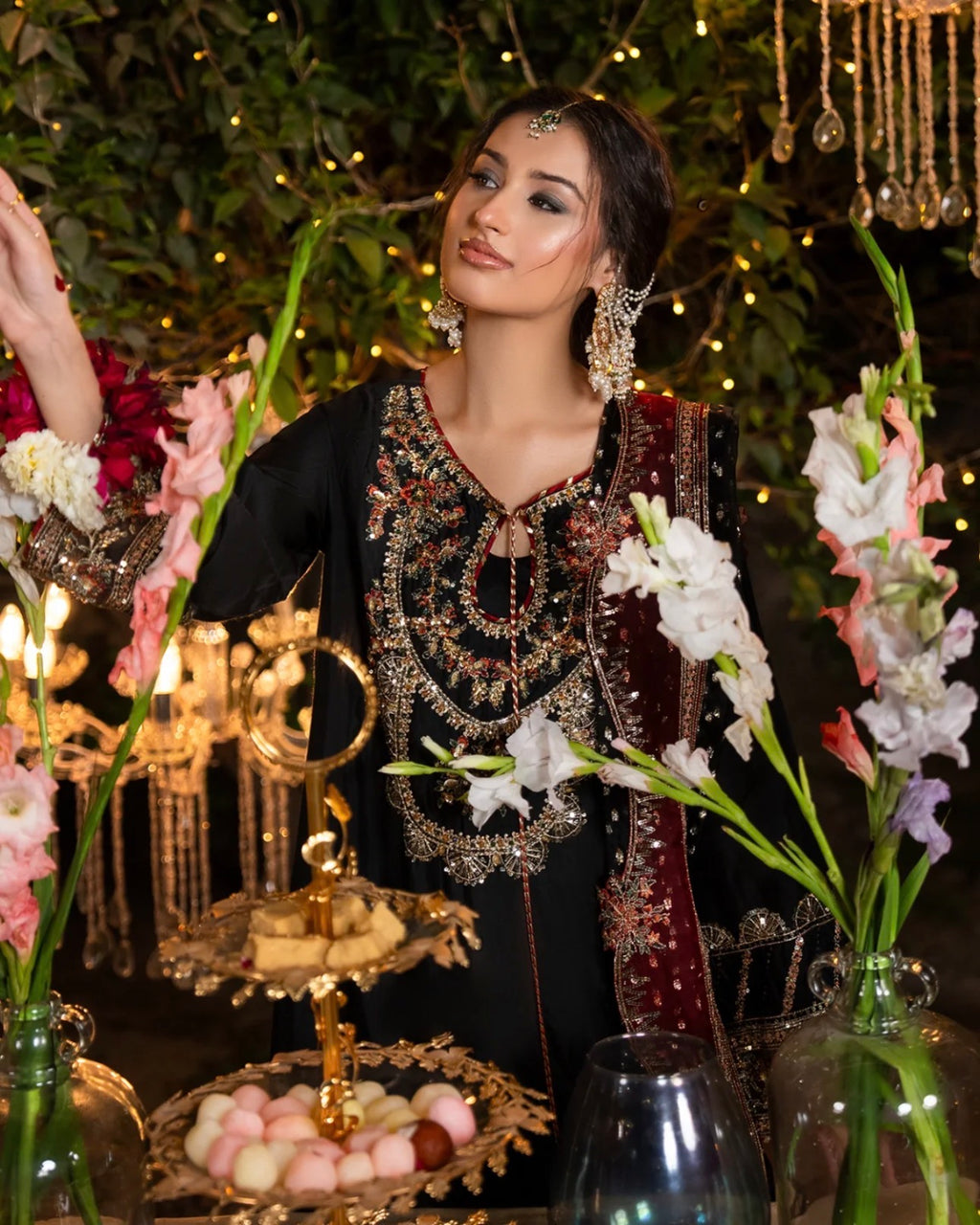 CHAAND RAAT- 3 piece Embroidered Raw Silk Suit