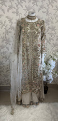 PEARLS -Pearl Champagne Hand-Embellished Luxury 3 pcs Suit