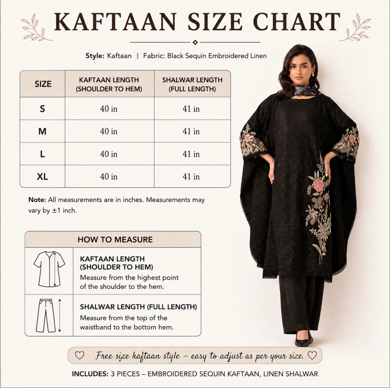 M Prints inspired Embroidered 3-Piece Suit | Pakistani Designer Dress