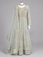 LYARA- 3 piece Embroidered soft organza suit