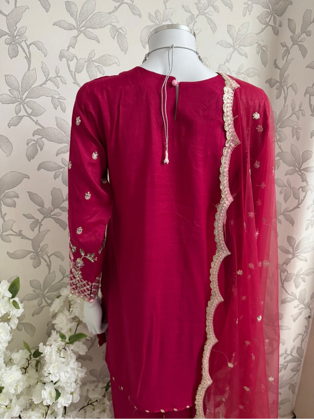 ETHNIC LUX- 3 piece Embroidered viscose Suit