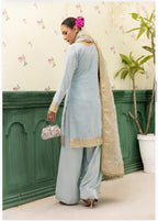 HAYA- 3 pcs embroidered chiffon suit with heavy embroidered organza duppatta