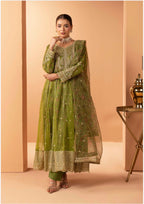 ANARKALI- 3 piece Embroidered suit