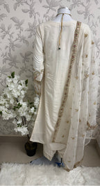 ETHNIC LUX- 3 Piece embroidered viscose Suit