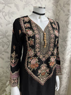 ETHNIC LUX- 3 piece Embroidered viscose Suit
