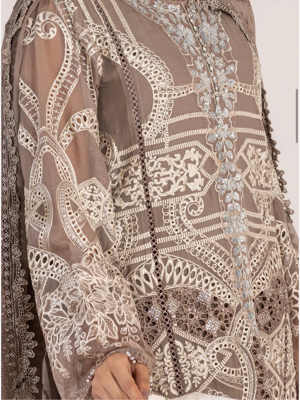 SONIYA-3 piece Embroidered Chiffon Suit