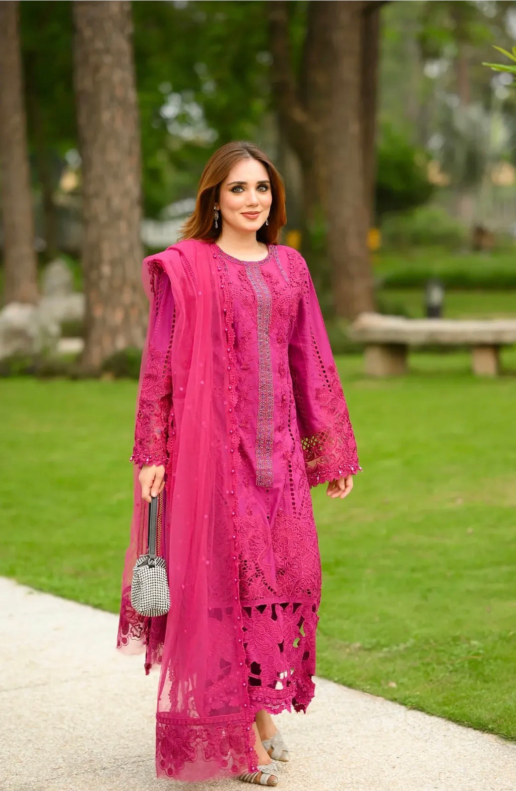 3 piece Embroidered Lawn Suit