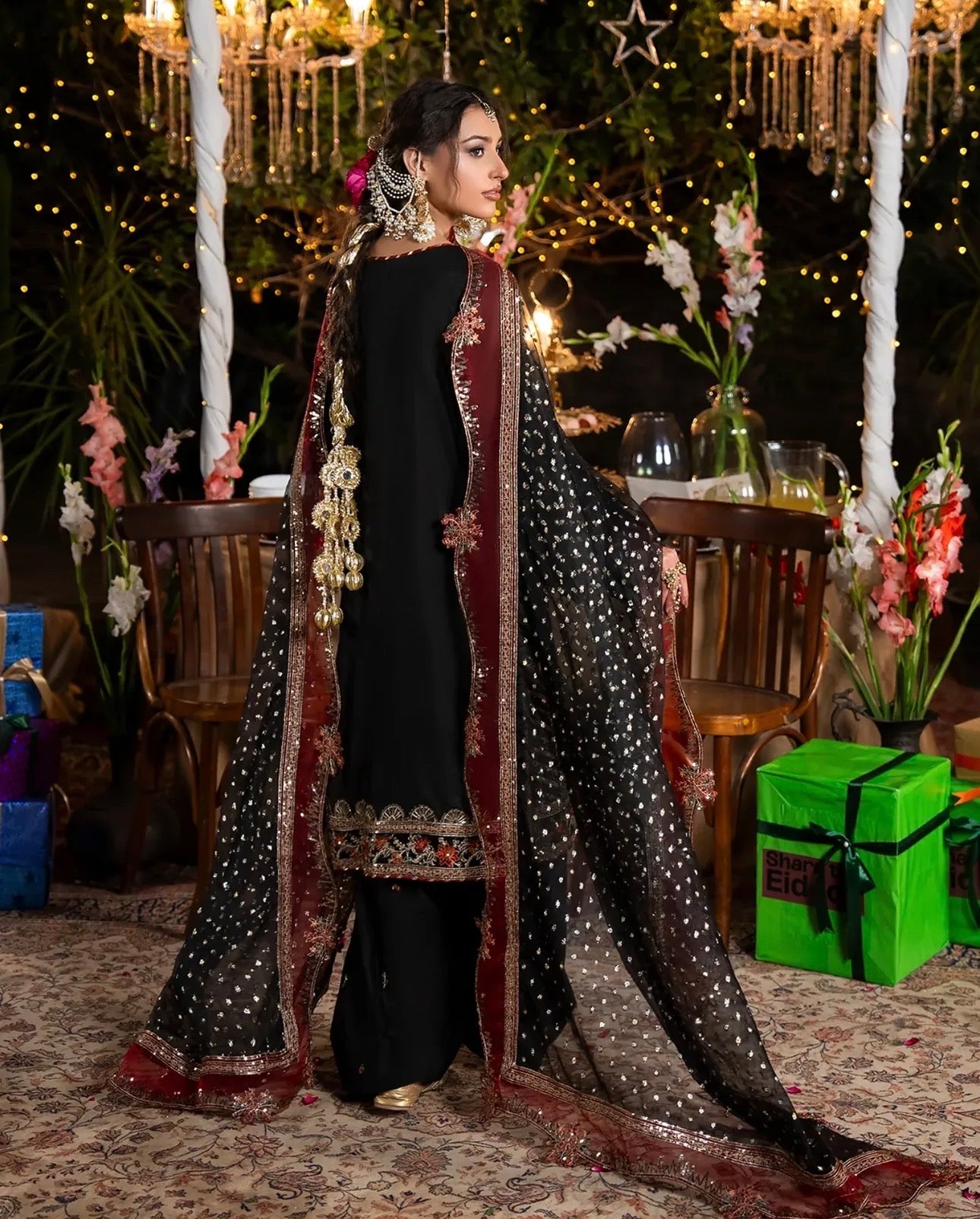 CHAAND RAAT- 3 piece Embroidered Raw Silk Suit