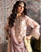 ALANI Blush Pink- 3 pieces Embroidered chiffon Suit
