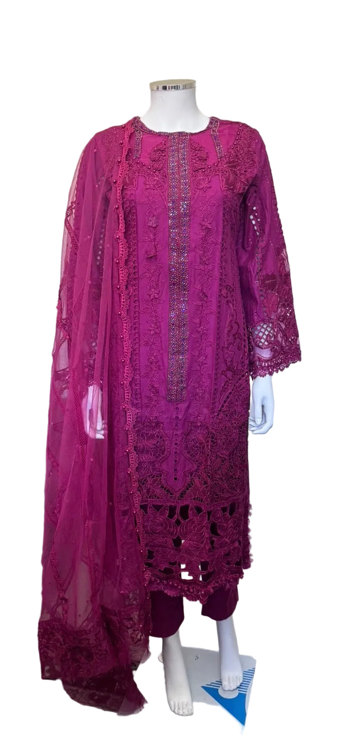 3 piece Embroidered Lawn Suit