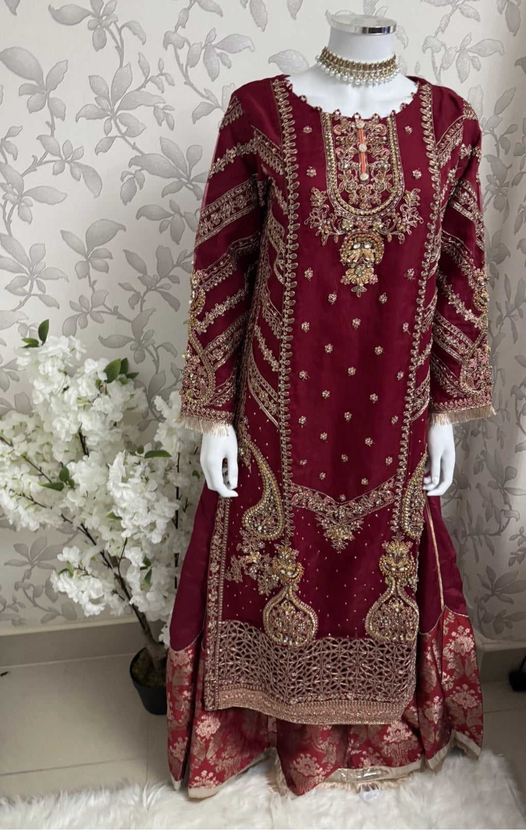 GULAAB- 3 pieces Heavy Embroidered Sharara Suit