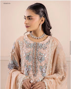 THREADS-3 piece Embroidered Chiffon Suit