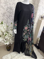 M Prints 2B inspired Embroidered 3-Piece Suit | Pakistani Designer Dress