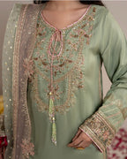 CHAAND RAAT- 3 piece Embroidered Raw Silk Suit