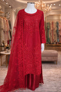 SANNA-3 pieces heavy embroidered Net suit