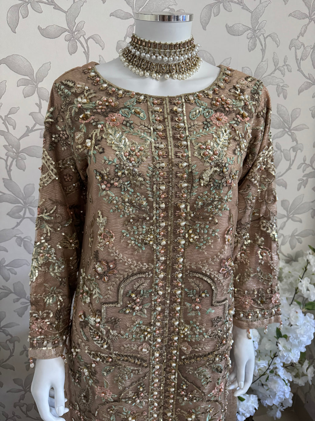 PEARLS     Luxury Hand-Embellished Pakistani 3 piece Suit