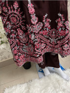 HUSN-E-EID 3 piece heavy Embroidered viscose Suit