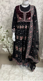 HUSN-E-EID  3 pieces Embroidered viscose Maxi dress