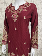 HIRA- 3 pieces Embroidered Gharara Suit