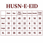 HUSN-E-EID  3 pieces Embroidered viscose suit