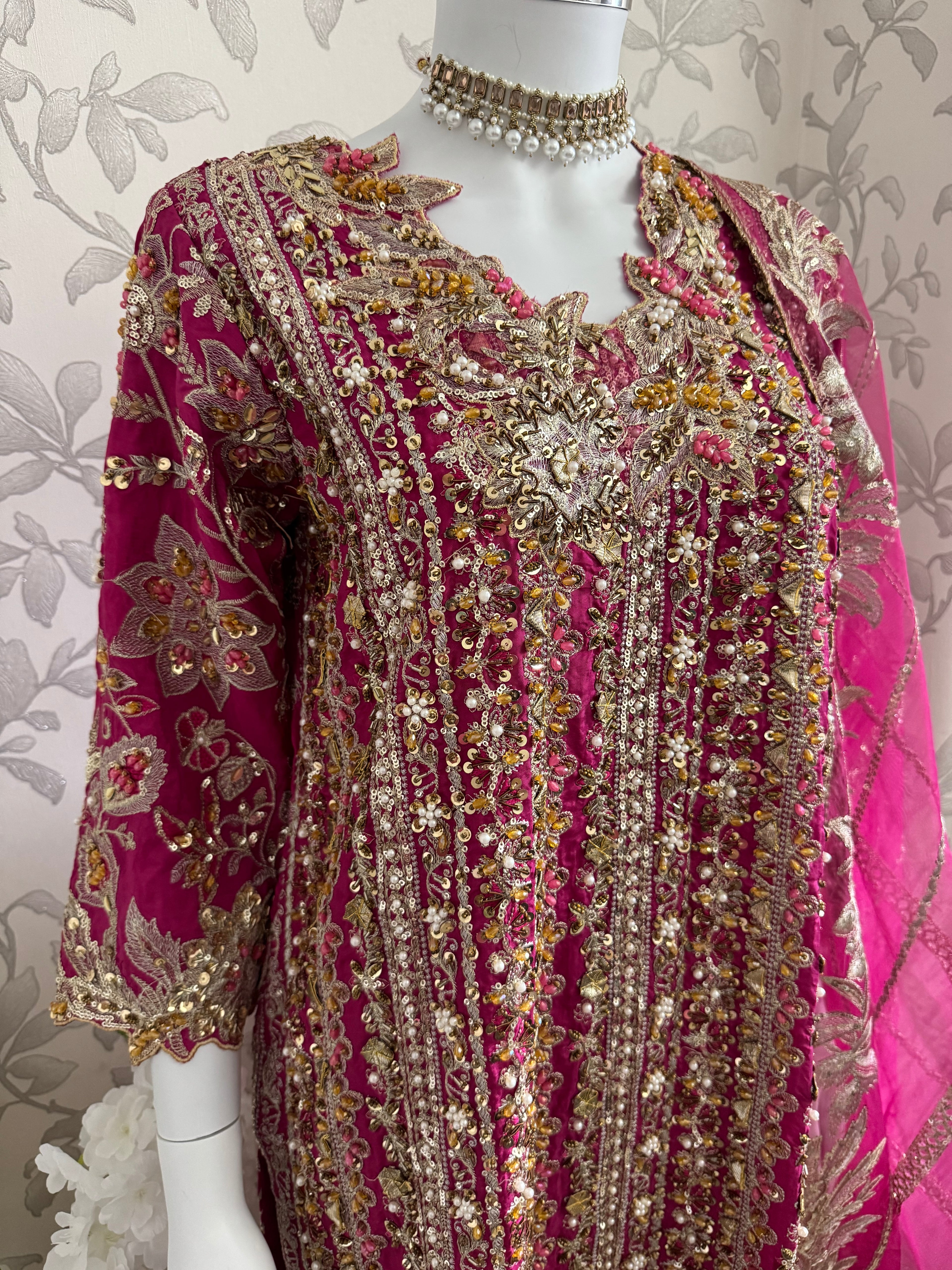 SAFINA- 3 pieces heavy Embroidered silk Suit