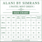 ALANI Mint Green- 3 pieces Embroidered chiffon Suit