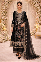 MAHRUKH- 3 pieces Heavy Embroidered velvet Suit