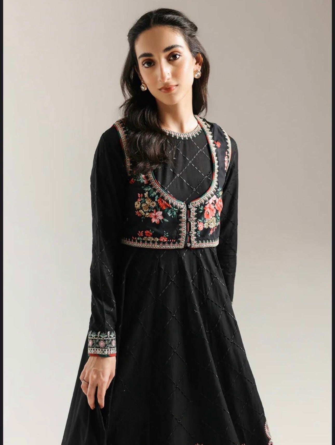 TUBA- 4 piece Embroidered Maxi Dress