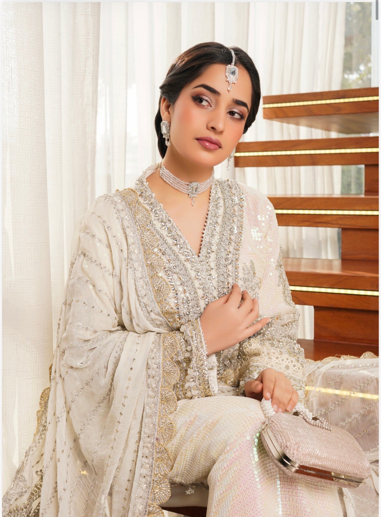 SITARA- 3 piece Embroidered Chiffon Suit