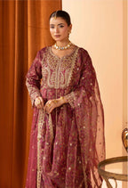 ANARKALI- 3 piece Embroidered suit