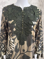 M Prints inspired Embroidered 3-Piece Suit | Pakistani Designer Dress