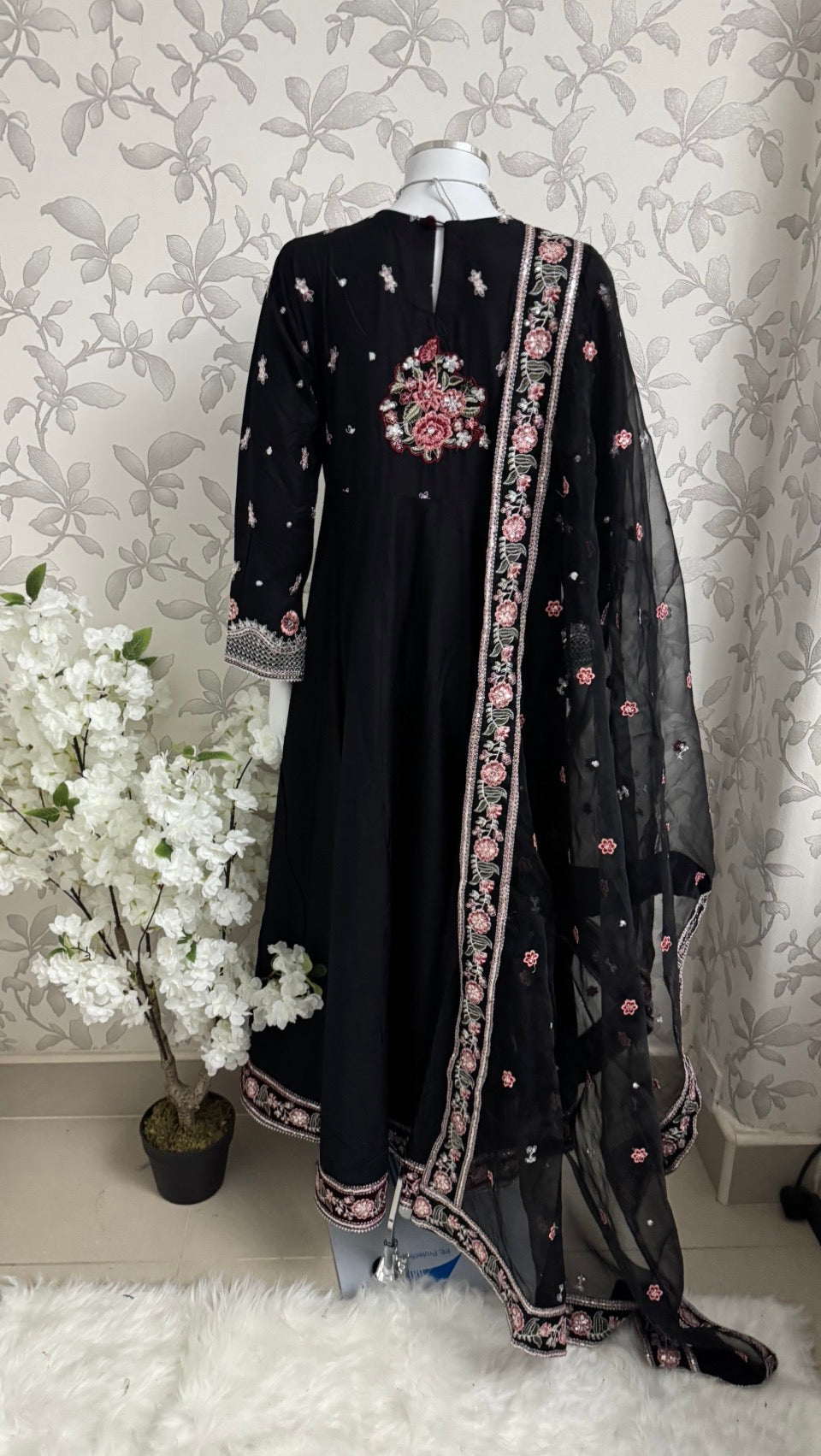 HUSN-E-EID  3 pieces Embroidered viscose Maxi dress