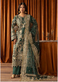 AFROZ Emerald- 3 piece Embroidered soft Organza Suit