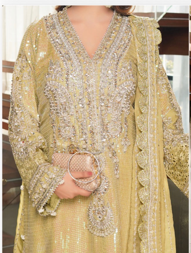 SITARA- 3 piece Embroidered Chiffon Suit