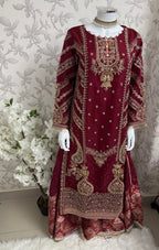 GULAAB- 3 pieces Heavy Embroidered Sharara Suit